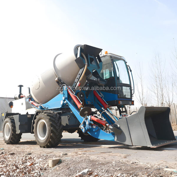 Xe trộn bê tông tự nạp 1,5cbm Xe trộn bê tông tự nạp nhỏ gọn