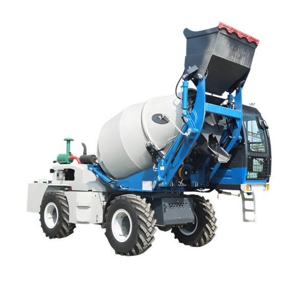Xe trộn bê tông tự nạp thủy lực xoay 270 độ