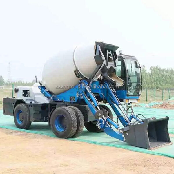 Xe trộn bê tông tự động cho công trình xây dựng