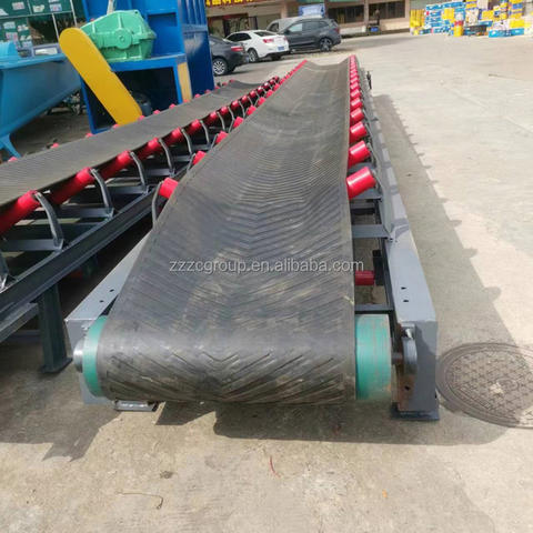 Băng tải máng ngang tùy chỉnh cho vận chuyển đá cát sỏi mỏ