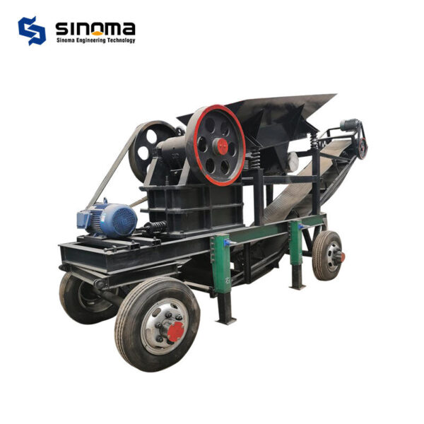 Động cơ Diesel Pe150*250 Pe200*300 Pe220*350 Máy nghiền đá vôi sỏi di động