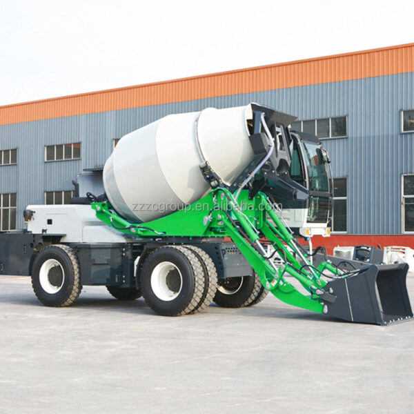 Máy trộn tự nạp Diesel Máy trộn bê tông tự nạp Mini 2m3 Xe trộn bê tông tự nạp