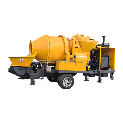 Giá tốt Máy trộn bê tông 40m3/h có bơm Động cơ điện Máy trộn bê tông bơm để bán