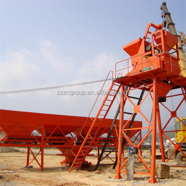 HZS50 Nhà máy trộn bê tông trộn sẵn Hệ thống tự động hoàn toàn Nhà máy trộn bê tông kiểu khô di động
