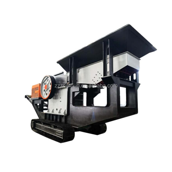 Máy nghiền đá di động bánh xích động cơ diesel chất lượng cao Máy nghiền hàm di động có màn hình