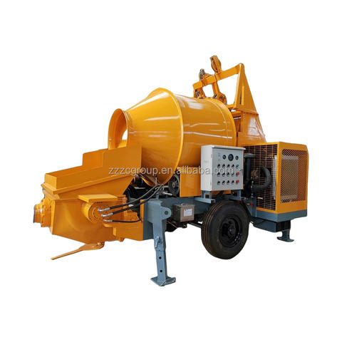 Máy trộn bê tông thủy lực điện JZ40D 40m3/h Xe trộn bê tông có bơm Máy trộn bê tông
