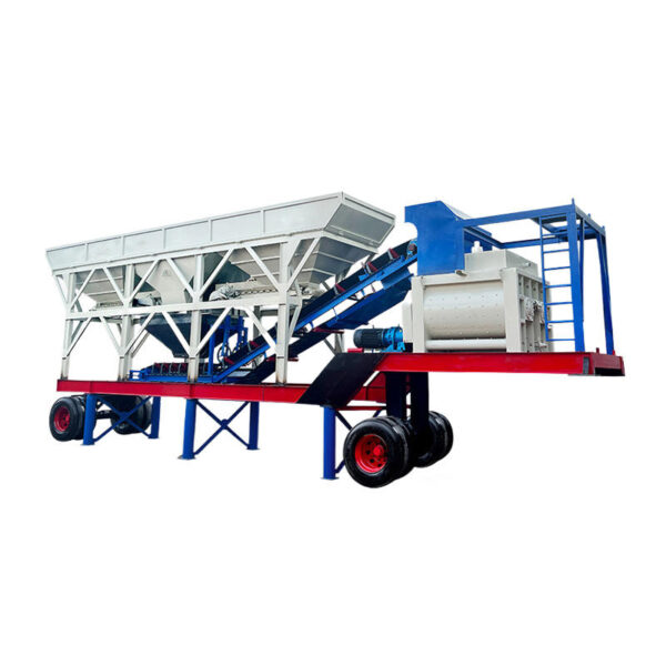 Nhà máy trộn bê tông di động hoàn toàn tự động 25m3/h đến 60m3/h
