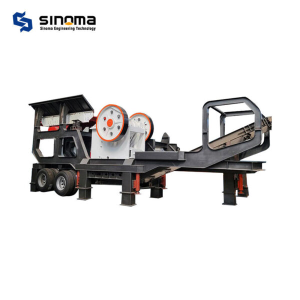 Máy nghiền hàm di động Loại bánh xe Nhà máy nghiền đá Tổng hợp Khai thác đá Trạm nghiền di động