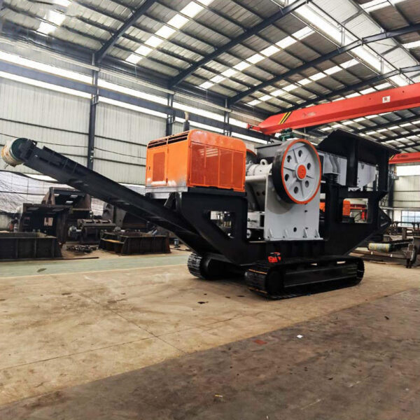 Máy nghiền di động hoàn chỉnh quặng/mỏ đá/tổng ​​hợp Máy nghiền hàm bánh xích có bộ nạp