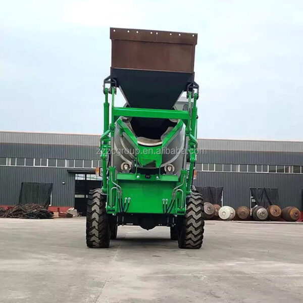 Xe trộn bê tông tự động bốn bánh di động Xe trộn bê tông tự nạp nhỏ Xe trộn bê tông trộn sẵn
