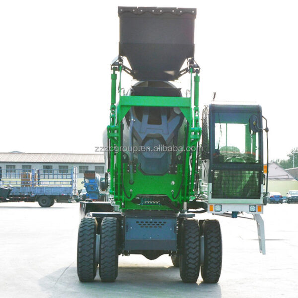 Xe trộn bê tông tự nạp miệng phẳng SINOMA 1m3