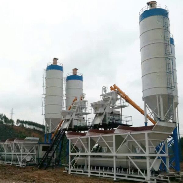 SINOMA 75-240m3/h Nhà máy trộn bê tông lắp ráp sẵn Kiểu trộn khô và ướt cho công trình cầu đường