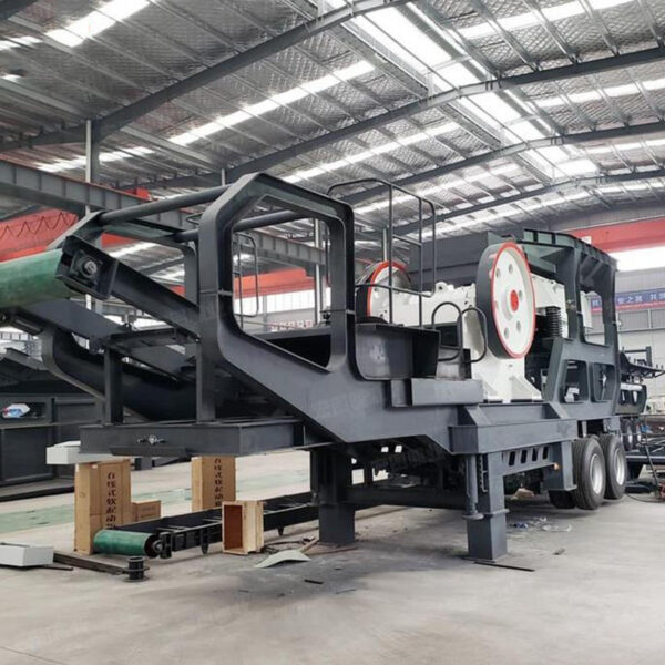Máy nghiền đá di động tự động SINOMA có bánh xe cho đá granit canxit sỏi barit perlite máy nghiền hàm