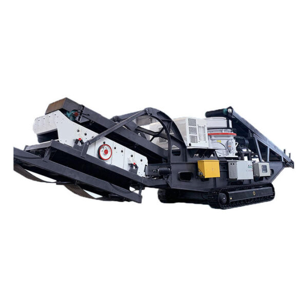 Máy nghiền đá granit di động tự động SINOMA Máy nghiền hình nón di động gắn trên đường ray để bán