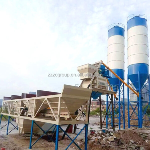 SINOMA Bán chạy HZT25 Công suất nhỏ 25m3/h Nhà máy trộn bê tông không cần nền móng