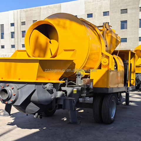 SINOMA Mới Đến 30m3/h Máy Bơm Bê Tông Điện Nhỏ Máy Trộn Bê Tông Tự Nạp Có Bơm