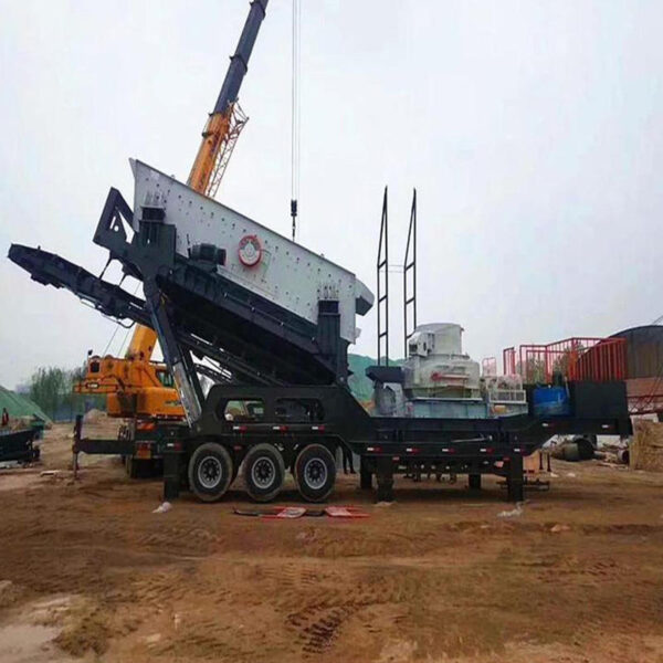 Nhà sản xuất máy nghiền cát Trung Quốc VSI9526 Dây chuyền sản xuất cát di động loại bánh xe có màn hình rung