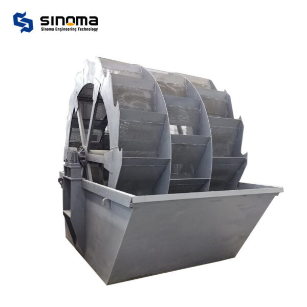 Máy làm sạch cát bãi biển XS2810 Máy rửa cát gầu bánh xe Dây chuyền sản xuất máy rửa tổng hợp